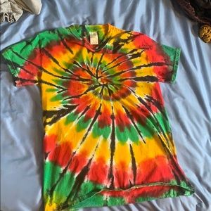 Hippie colors tye dye tee shirt
